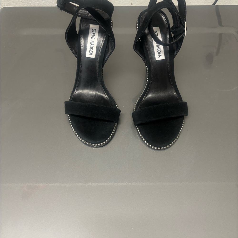 Steve Madden Black Strappy Heels